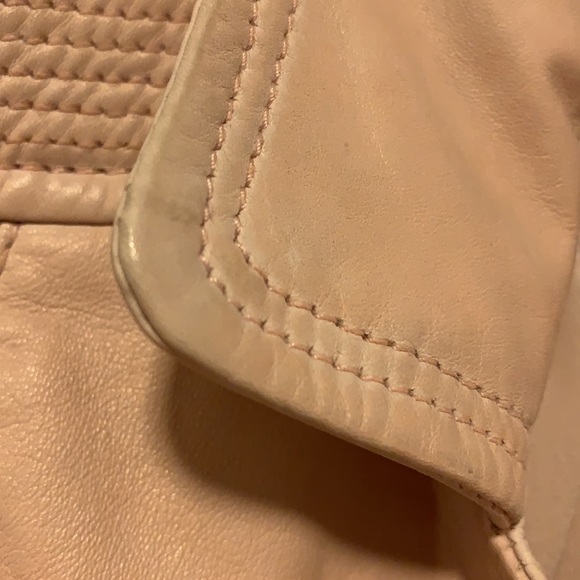 Danier Blush Pink Leather Jacket 2XS XXS - Picture 12 of 13